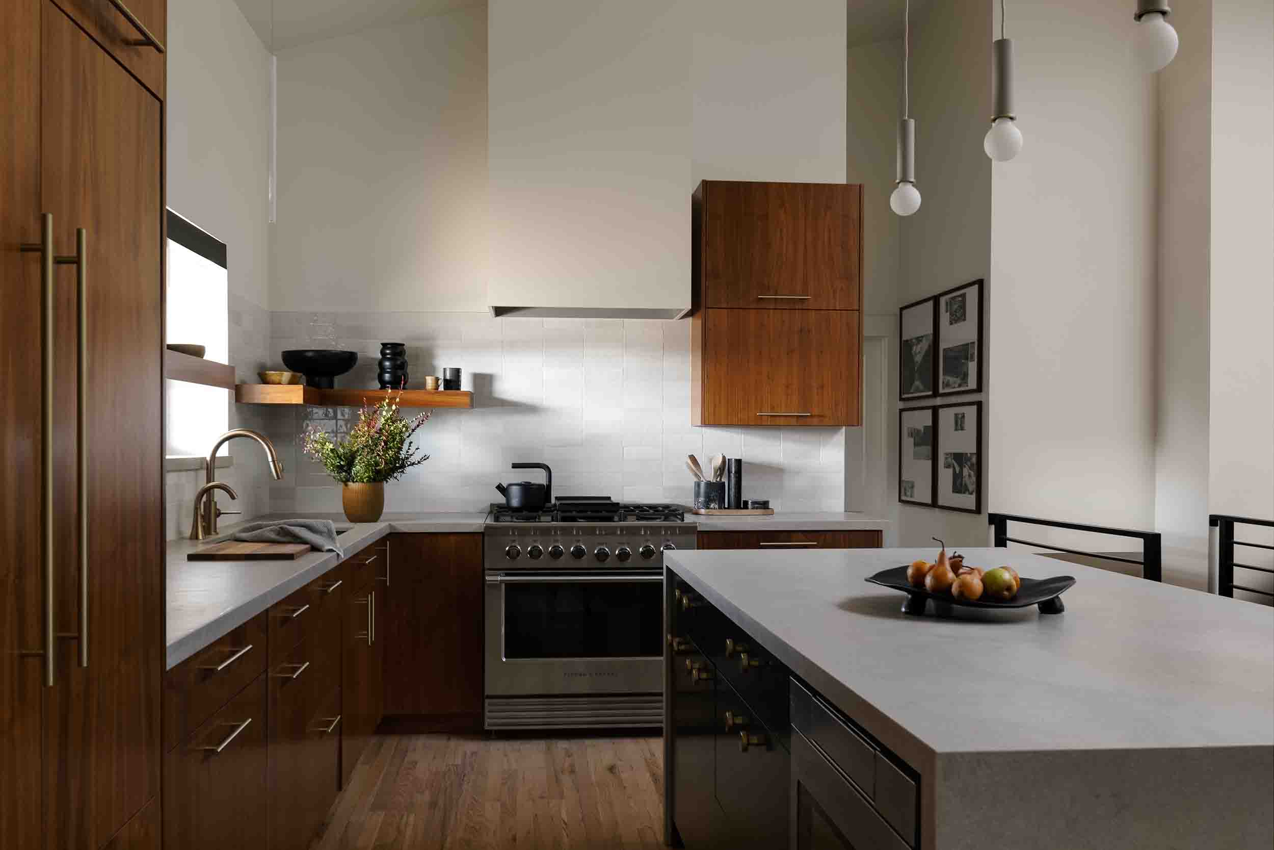 Living space after the mid-century modern renovation