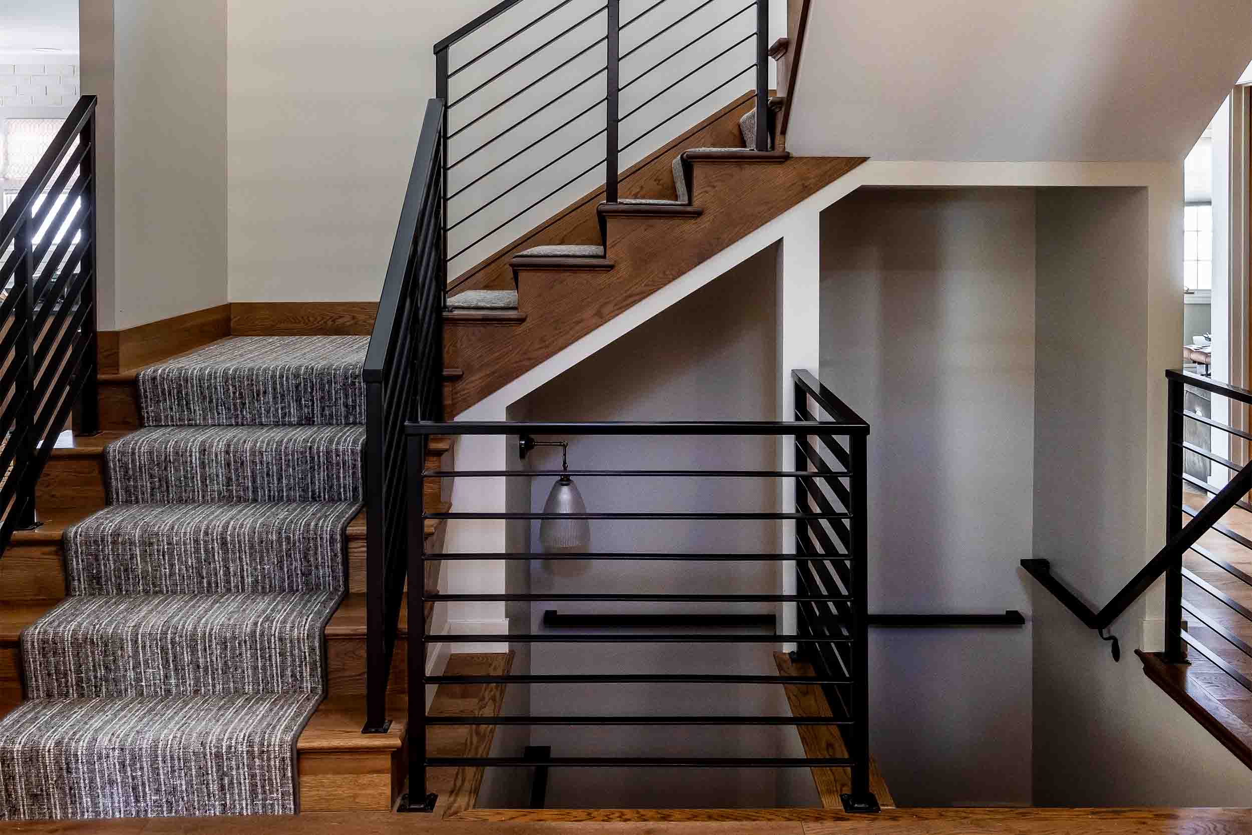 The rustic modern space after the renovation
